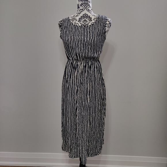 Zebra Print Long Sleeveless Summer Beach Dress - Picture 1 of 8